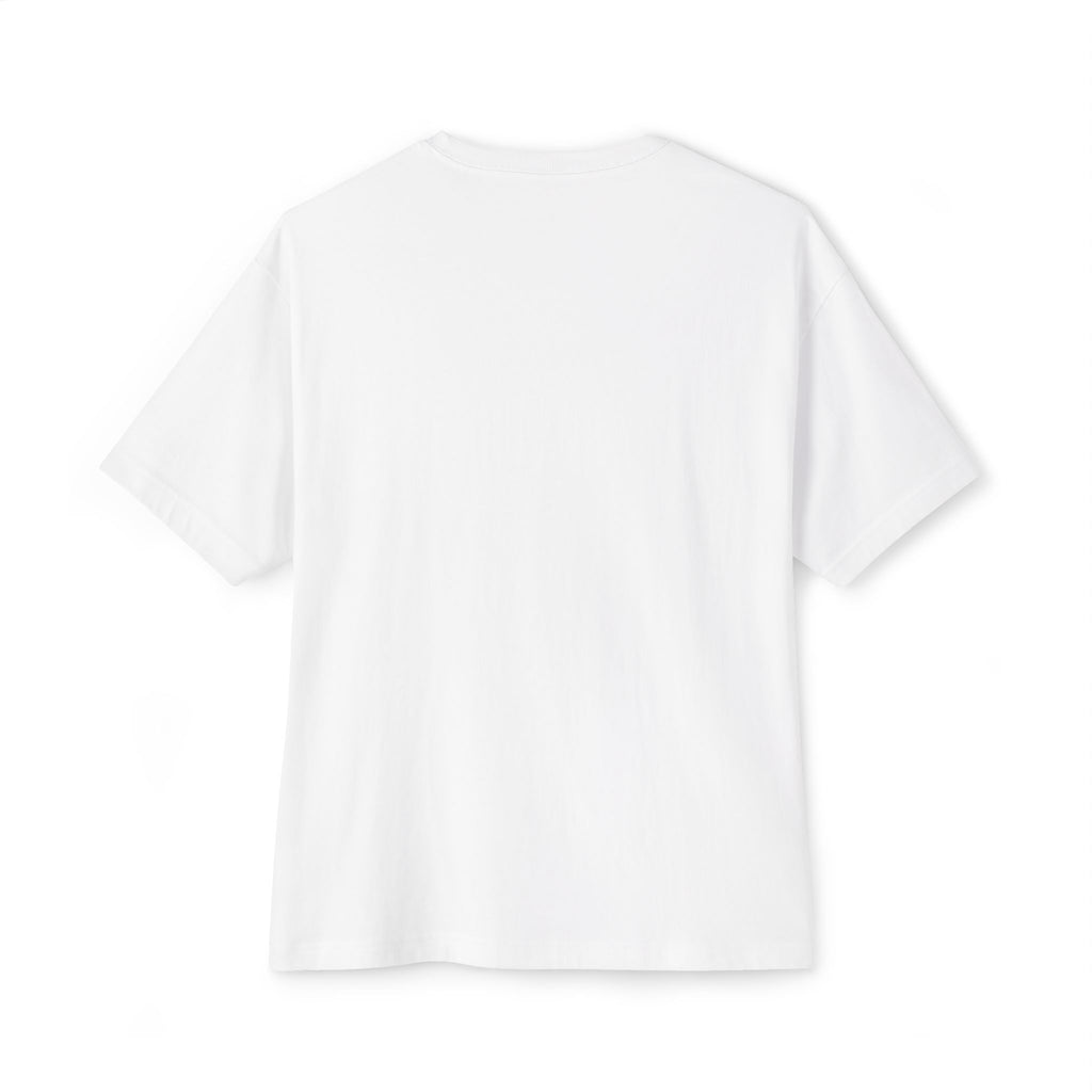 Minimalist "J" Logo Boxy Tee — Oversized White T-Shirt