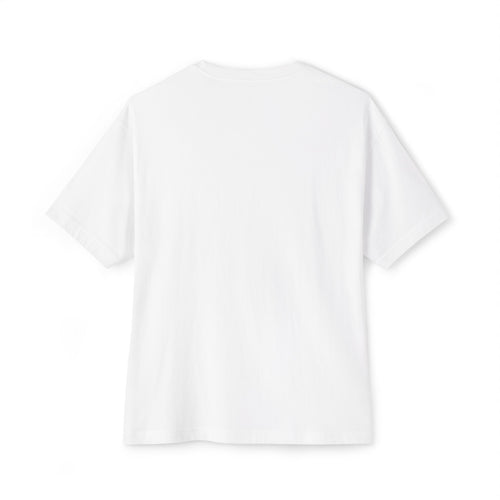 Minimalist "J" Logo Boxy Tee — Oversized White T-Shirt